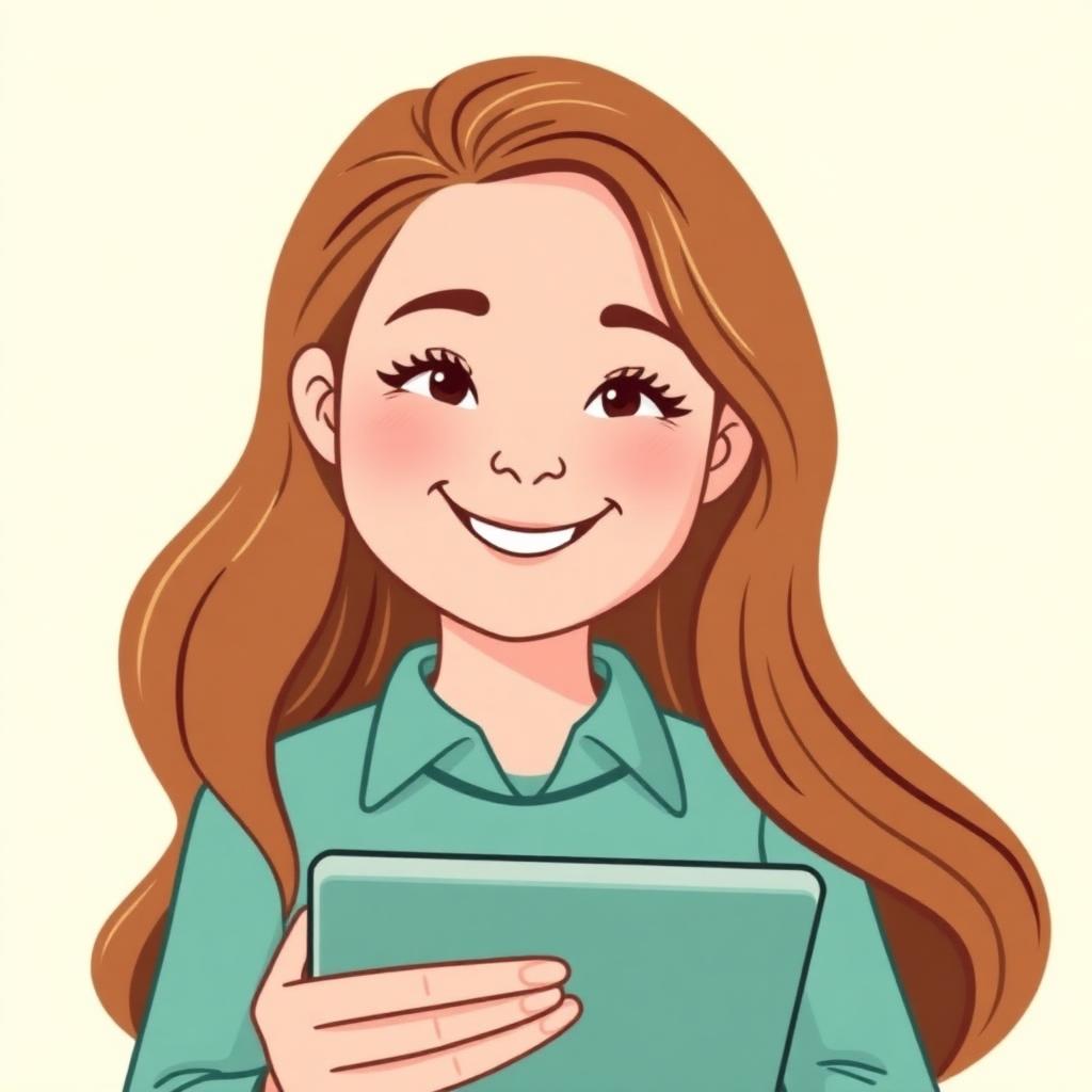 Friendly illustration of Mrs. Green, a first-year second-grade teacher